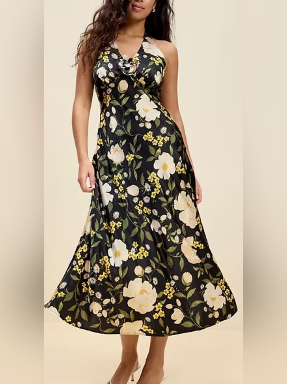 NWT The Occasion by Old Navy Fit and Flare Satin
Halter Midi Dress
